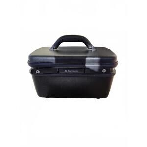 VTG Samsonite Sherbrooke Black Train Case Suitcase Luggage Make Up Tray